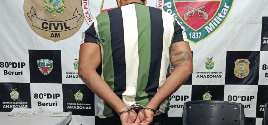 A Polícia Civil do Amazonas (PC-AM), por meio da 80ª Delegacia Interativa de Polícia (DIP) de Beruri (a 173 quilômetros de Manaus), em ação integrada com a Polícia Militar do Amazonas (PMAM), cumpriu, na última quarta-feira (28/05), mandado de prisão preventiva contra um homem, de 36 anos, por tentativa de homicídio contra outro homem, de 28 anos, naquele município.